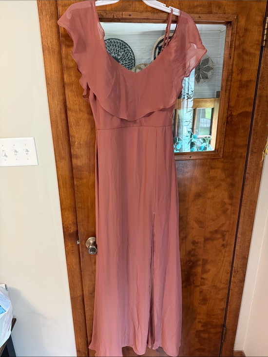 Birdy Grey Dresses & Skirts - Birdy Grey Dusty Rose Ruffle Maxi Dress